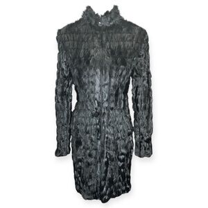 Prada Black Goat Fur Coat